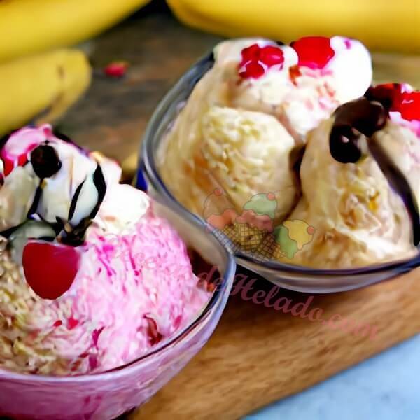 Helado de Banana Split casero fácil 【 Recetas de Helado 2023 】